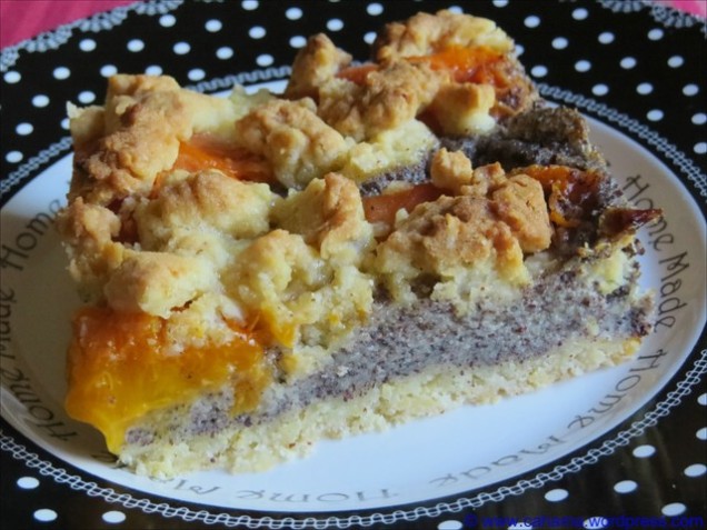 Aprikosen-Mohnkuchen mit Streuseln – cahama